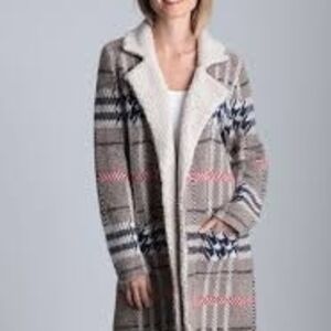 Cozy Plaid Open Front Cardigan